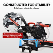 BAUMR-AG 305mm Dual Bevel Sliding Compound Mitre Drop Saw and Adjustable Stand Combo V219-SAWMTRBM30DF17