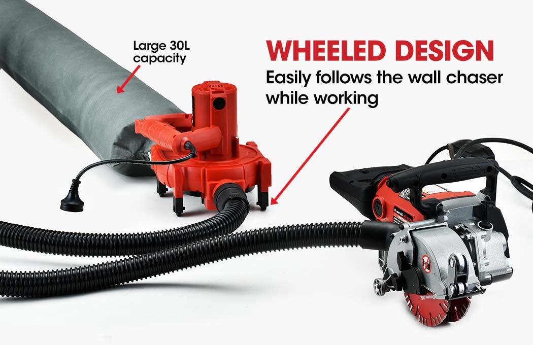 BAUMR-AG Vacuum for Wall Chaser Standard 32mm Concrete Chasing Dust Collector V219-SAWWCSBMRAVC5