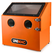 UNIMAC 110L Benchtop Sandblasting Cabinet, with Sandblast Gun Set with Hose, LED Light V219-SBLBENUMB1XA