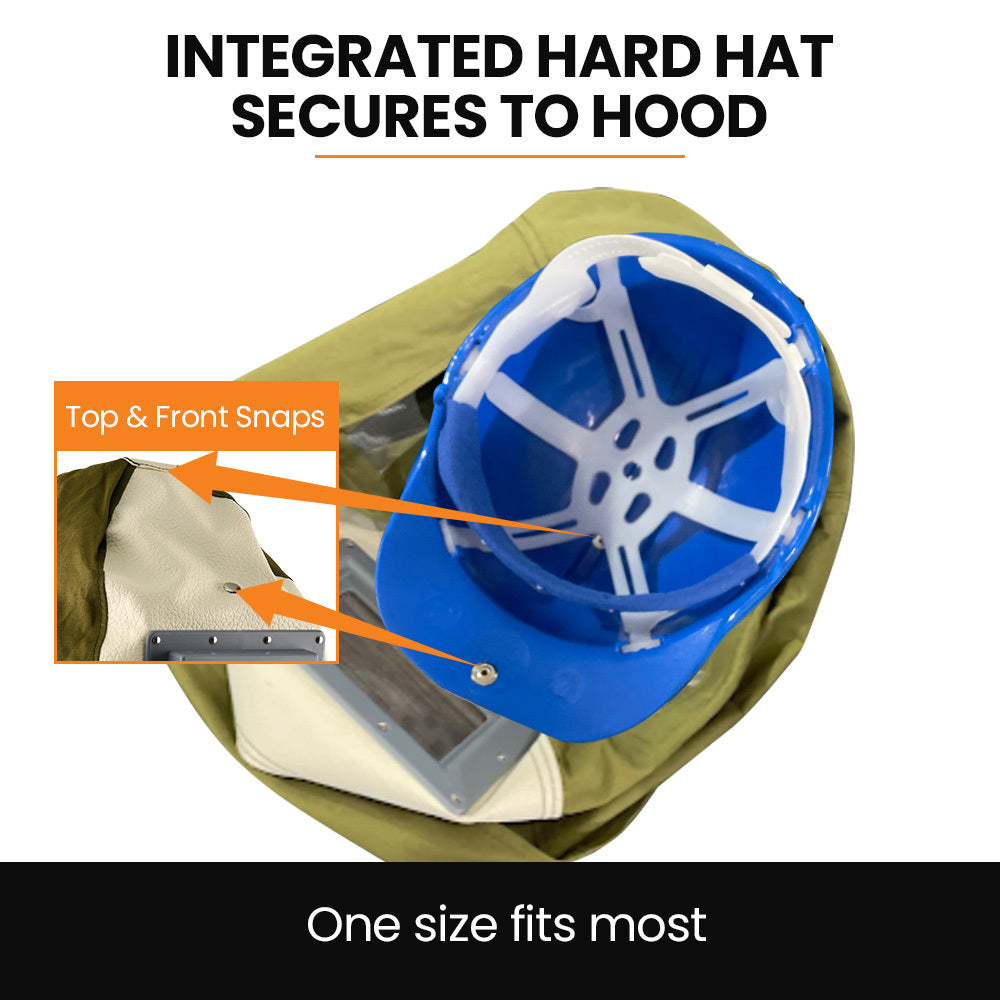 Unimac Sandblasting Safety Hood, Built-in Hard Hat, Abrasive Sand Blasting PPE Equipment V219-SBLHATUMT01A