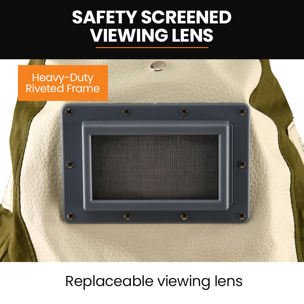 Unimac Sandblasting Safety Hood, Built-in Hard Hat, Abrasive Sand Blasting PPE Equipment V219-SBLHATUMT01A