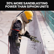 UNIMAC 38L Sandblasting Tank, Pressurised Design with Sandblast Gun Set with Hose V219-SBLTNKUMT4XA