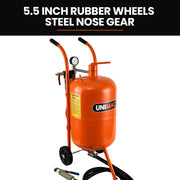 UNIMAC 38L Sandblasting Tank, Pressurised Design with Sandblast Gun Set with Hose V219-SBLTNKUMT4XA
