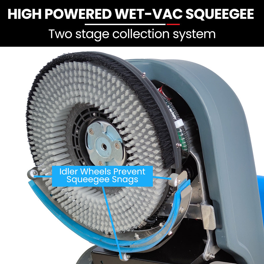 AUCH FSH14 Floor Scrubber & Dryer, 360mm, Battery Powered, Walk Behind, Multi-purpose Commercial Grade Machine V219-SCBHNDACH14A
