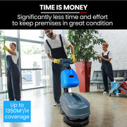 AUCH FSH14 Floor Scrubber & Dryer, 360mm, Battery Powered, Walk Behind, Multi-purpose Commercial Grade Machine V219-SCBHNDACH14A