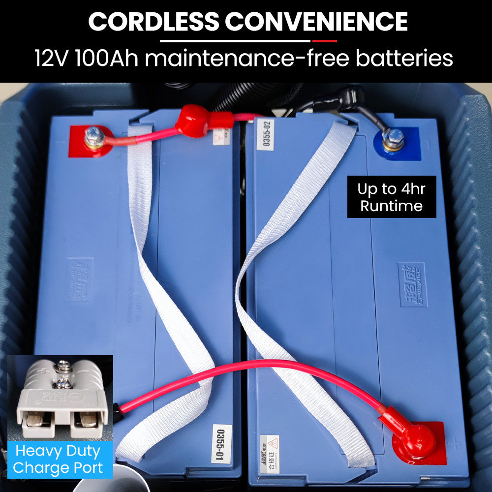 Auch FSH18 Floor Scrubber & Dryer, 490mm, Battery Powered, Walk Behind, Multi-purpose Commercial Grade Machine V219-SCBHNDACP18A