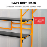 BAUMR-AG Mobile Scaffold Platform, 226kg Load, Steel Frame, Dual Height, Folding for easy Transport and V219-SCFMSCEQM10A