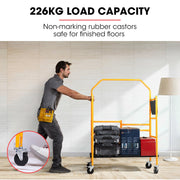 BAUMR-AG Mobile Scaffold Platform, 226kg Load, Steel Frame, Dual Height, Folding for easy Transport and V219-SCFMSCEQM10A