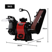 BAUMR-AG Bench Grinder and Belt Sander Combo, 150mm Grinding Disc, 50 x 686mm Linisher, Brushless Motor, V219-SNDBELBMG35A