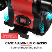 BAUMR-AG Bench Grinder and Belt Sander Combo, 150mm Grinding Disc, 50 x 686mm Linisher, Brushless Motor, V219-SNDBELBMG35A