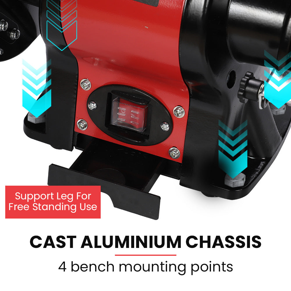 BAUMR-AG Bench Grinder and Belt Sander Combo, 150mm Grinding Disc, 50 x 686mm Linisher, Brushless Motor, V219-SNDBELBMG35A