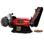 BAUMR-AG Bench Grinder Sander and Polisher Combo, 150mm Grinding Wheel, 50mm Linisher, 520W Brushless Motor, V219-SNDBELBMG65A