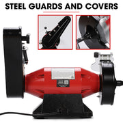 BAUMR-AG Bench Grinder Sander and Polisher Combo, 150mm Grinding Wheel, 50mm Linisher, 520W Brushless Motor, V219-SNDBELBMG65A