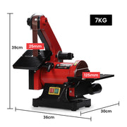 BAUMR-AG Bench Vertical Belt and Disc Sander Combo, 25mm Linisher, 125mm Sanding Disc, Brushless Motor, Dust V219-SNDBELBMS45A