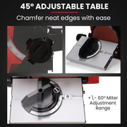 BAUMR-AG Bench Belt and Disc Sander Combo, 100mm Linisher + 150mm Disc, S1 Rated 400W Brushless Motor, V219-SNDBELBMS55A