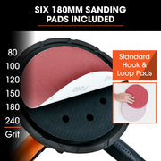 UNIMAC 180mm 850W Handheld Drywall Sander, Electric Dry Wall Sanding Machine, with Automatic Vacuum System, V219-SNDDRYUMHA6A