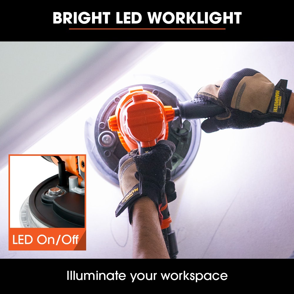 UNIMAC 180mm 850W Handheld Drywall Sander, Electric Dry Wall Sanding Machine, with Automatic Vacuum System, V219-SNDDRYUMHA6A
