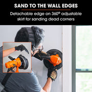 UNIMAC 180mm 850W Handheld Drywall Sander, Electric Dry Wall Sanding Machine, with Automatic Vacuum System, V219-SNDDRYUMHA6A
