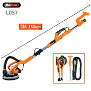 Unimac 225mm 750W Telescopic Long Reach Dry Wall Sander Kit, Foldable, Vacuum System, LED Worklight, 6x V219-SNDDRYUMLA7A