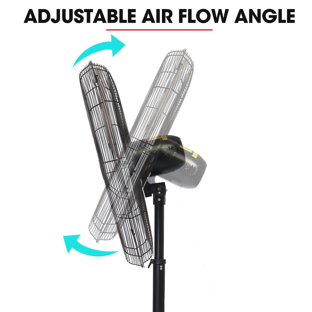BAUMR-AG 30" 762mm 300W Industrial Pedestal Fan, Large, Commercial, Heavy-duty, 3 Speed, EESS Certified V219-SPCAIRBM30PA