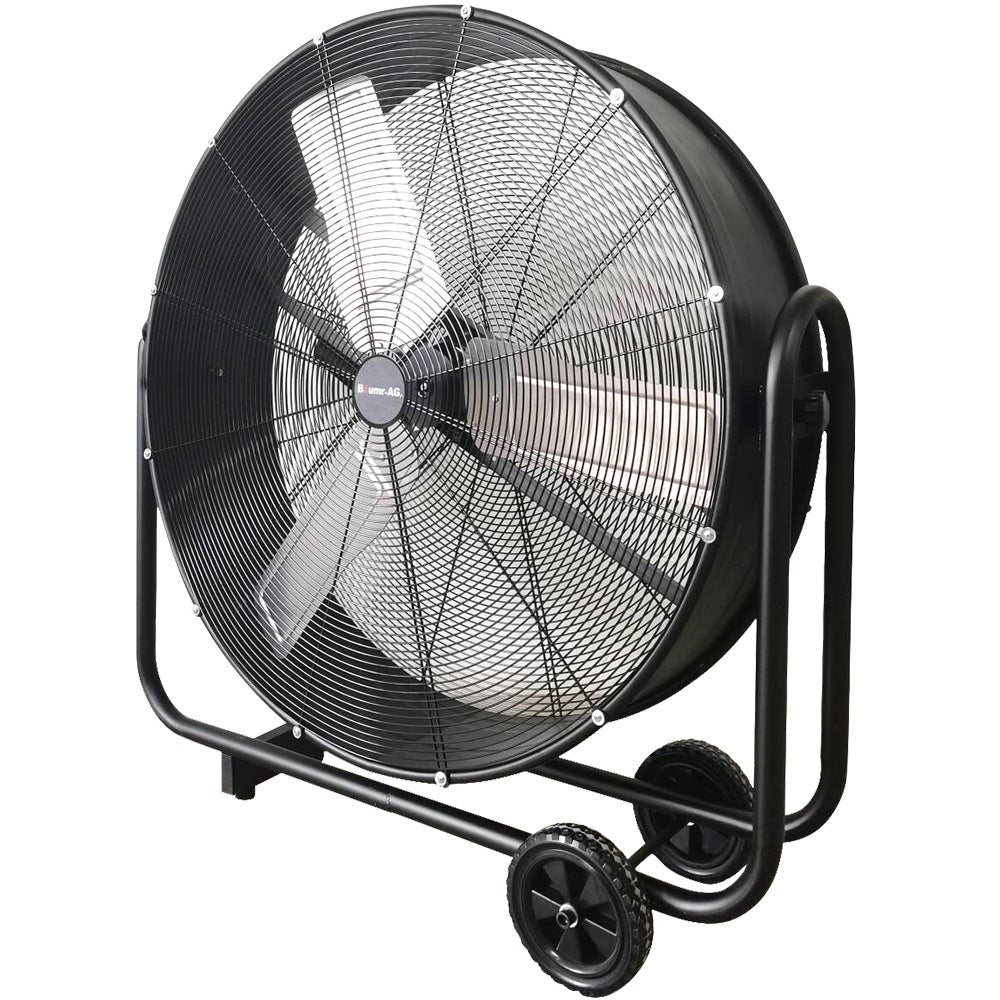 BAUMR-AG 36" 914mm Industrial Mobile Floor Drum Fan, 290W Brushless Motor, Tilting, Large, Commercial, V219-SPCAIRBM36DA