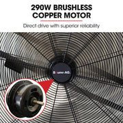 BAUMR-AG 36" 914mm Industrial Mobile Floor Drum Fan, 290W Brushless Motor, Tilting, Large, Commercial, V219-SPCAIRBM36DA