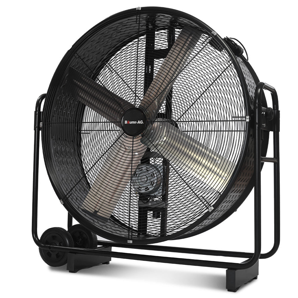 BAUMR-AG 42" 1067mm 660W Industrial Mobile Floor Drum Fan, Belt Drive, Tilting, Large, Commercial, Heavy-duty V219-SPCAIRBM42DA