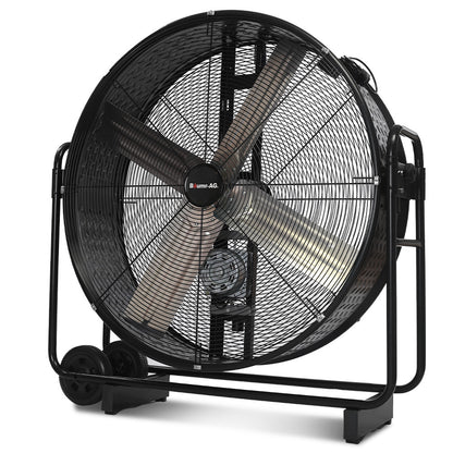 BAUMR-AG 42" 1067mm 660W Industrial Mobile Floor Drum Fan, Belt Drive, Tilting, Large, Commercial, Heavy-duty V219-SPCAIRBM42DA