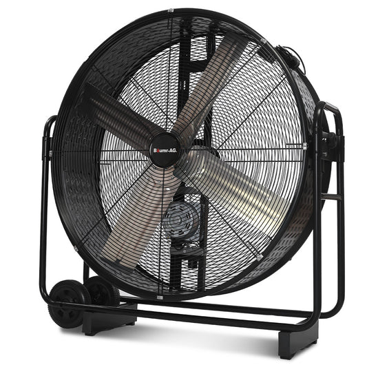 BAUMR-AG 42" 1067mm 660W Industrial Mobile Floor Drum Fan, Belt Drive, Tilting, Large, Commercial, Heavy-duty V219-SPCAIRBM42DA