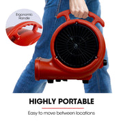 Baumr-AG 3-Speed Carpet Dryer Air Mover Blower Fan, 700CFM, Sealed Copper Motor, Poly Housing V219-SPCAIRBMC08A