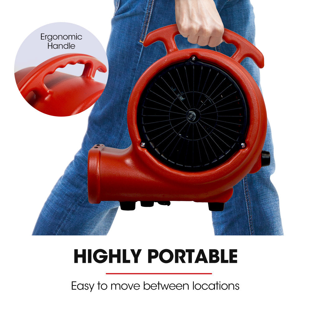 Baumr-AG 3-Speed Carpet Dryer Air Mover Blower Fan, 700CFM, Sealed Copper Motor, Poly Housing V219-SPCAIRBMC08A