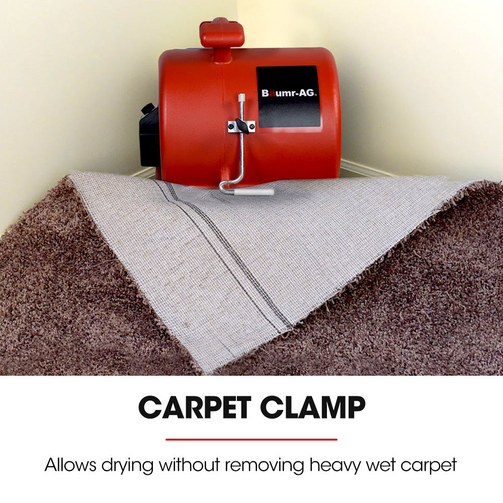 Baumr-AG 3-Speed Carpet Dryer Air Mover Blower Fan, 1300CFM, Sealed Copper Motor, Poly Housing V219-SPCAIRBMC13A