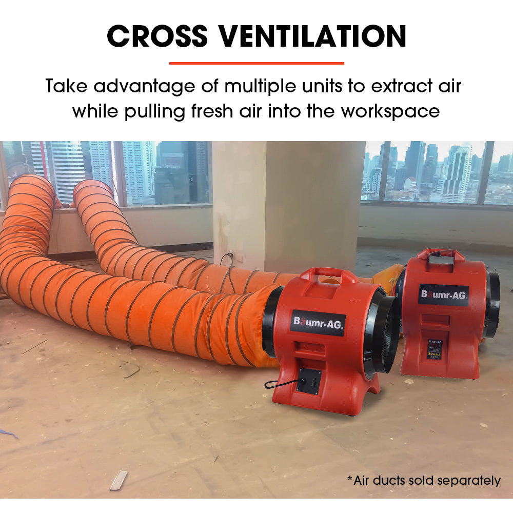 Baumr-AG 300mm (12 inch) Portable Air Blower Mover Axial Ventilation Extraction Fan V219-SPCAIRBMP22A