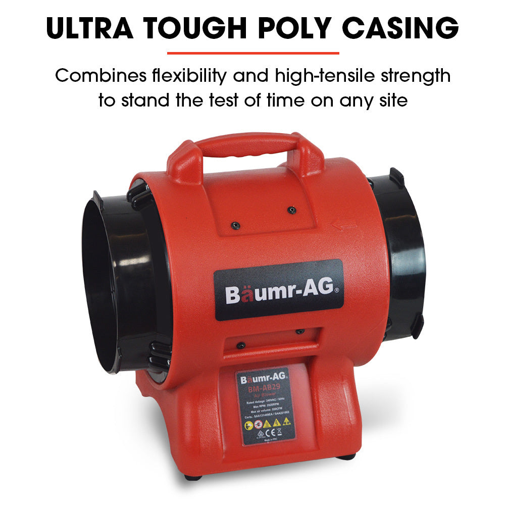 Baumr-AG 300mm (12 inch) Portable Air Blower Mover Axial Ventilation Extraction Fan V219-SPCAIRBMP22A