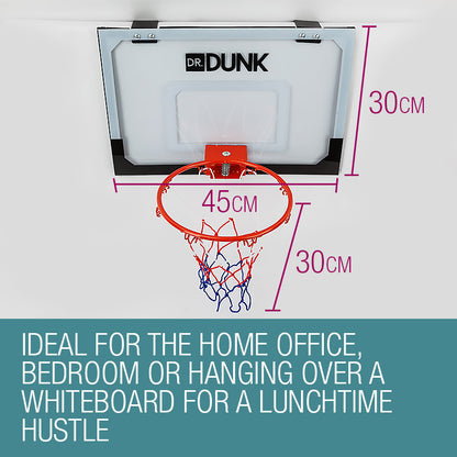 Dr.Dunk Indoor Mini Basketball Hoop Ring Backboard Kit Door Mounted Mount Kid Set V219-SPTBBLDRDAMNB