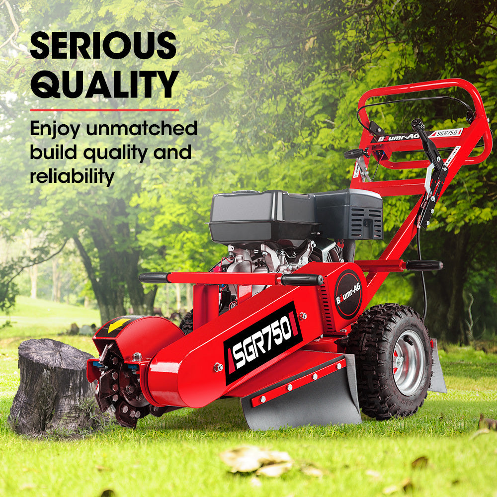 BAUMR-AG 15HP Commercial Petrol Tree Stump Grinder V219-STGPTLPLTB300