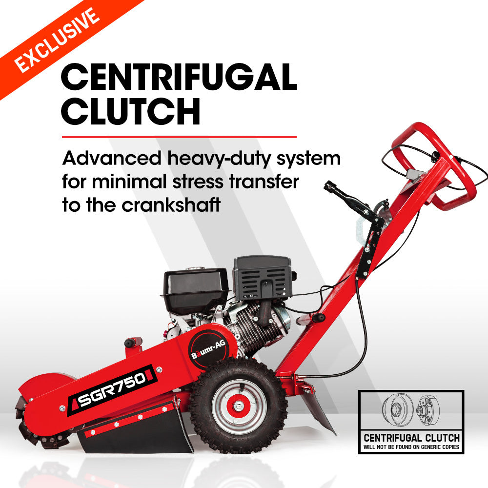 BAUMR-AG 15HP Commercial Petrol Tree Stump Grinder V219-STGPTLPLTB300