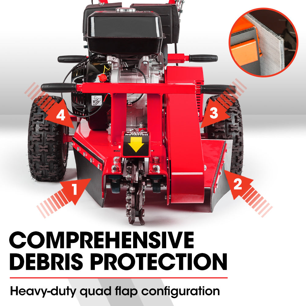 BAUMR-AG 15HP Commercial Petrol Tree Stump Grinder V219-STGPTLPLTB300