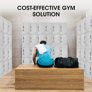 FORTIA 12 Doors Locker Cabinet Metal Storage Gym Home Office School - Light Grey V219-STLFOA12DG