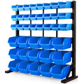 BAUMR-AG 39 Parts Bin Rack Storage System Floor Mount - Blue V219-STRBRKBMRAF39B