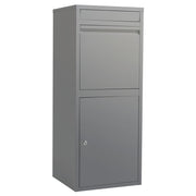 FORTIA Freestanding Parcel Post Box Letterbox, Letter Slot, Woodland Grey V219-STRLTBFOFD4A