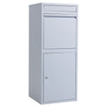 FORTIA Freestanding Parcel Post Box Letterbox, Letter Slot, Light Grey V219-STRLTBFOFW4A