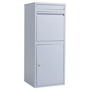 FORTIA Freestanding Parcel Post Box Letterbox, Letter Slot, Light Grey V219-STRLTBFOFW4A