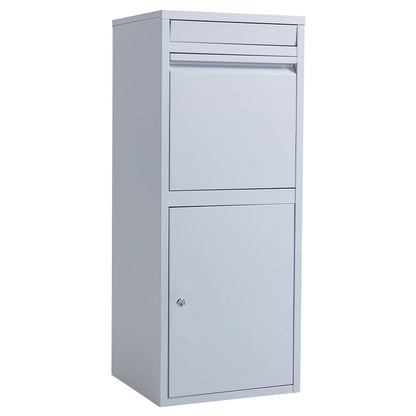 FORTIA Freestanding Parcel Post Box Letterbox, Letter Slot, Light Grey V219-STRLTBFOFW4A