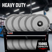 Bullet 3-Tier Steel Tool Trolley Cart, for Workshop, Mechanic, with Drawer, Pegboard, Screwdriver Bay, V219-STRTCTBU3BKA