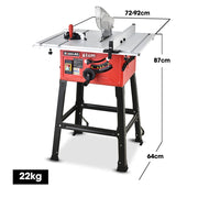 Baumr-AG 2000W 254mm Corded Table Saw with Stand, Extendable, Laser Guide V219-TBLSAWBRMAX60