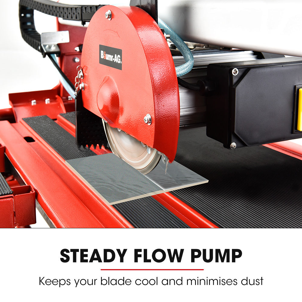 BAUMR-AG 800W Electric Tile Saw Cutter with 200mm (8") Blade, 720mm Cutting Length, Side Extension Table V219-TILSAWBMRA210