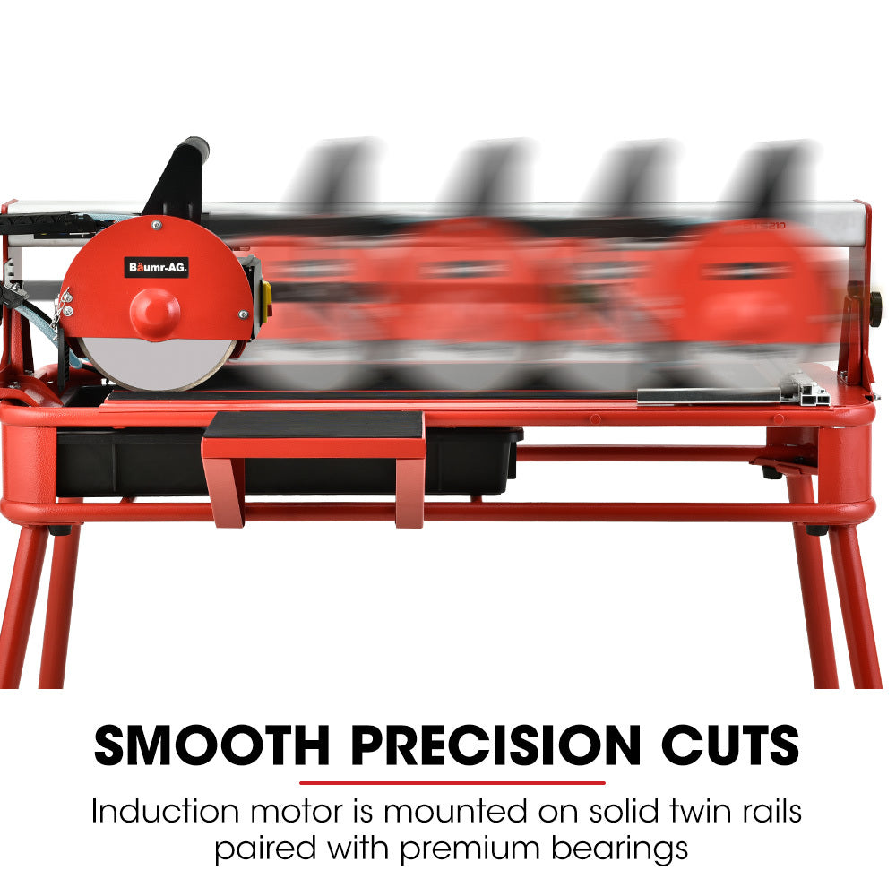 BAUMR-AG 800W Electric Tile Saw Cutter with 200mm (8") Blade, 720mm Cutting Length, Side Extension Table V219-TILSAWBMRA210