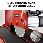 BAUMR-AG 1500W Electric Tile Saw Cutter with 300mm (12") Blade, 920mm Cutting Length, Side Extension Table V219-TILSAWBMRA230