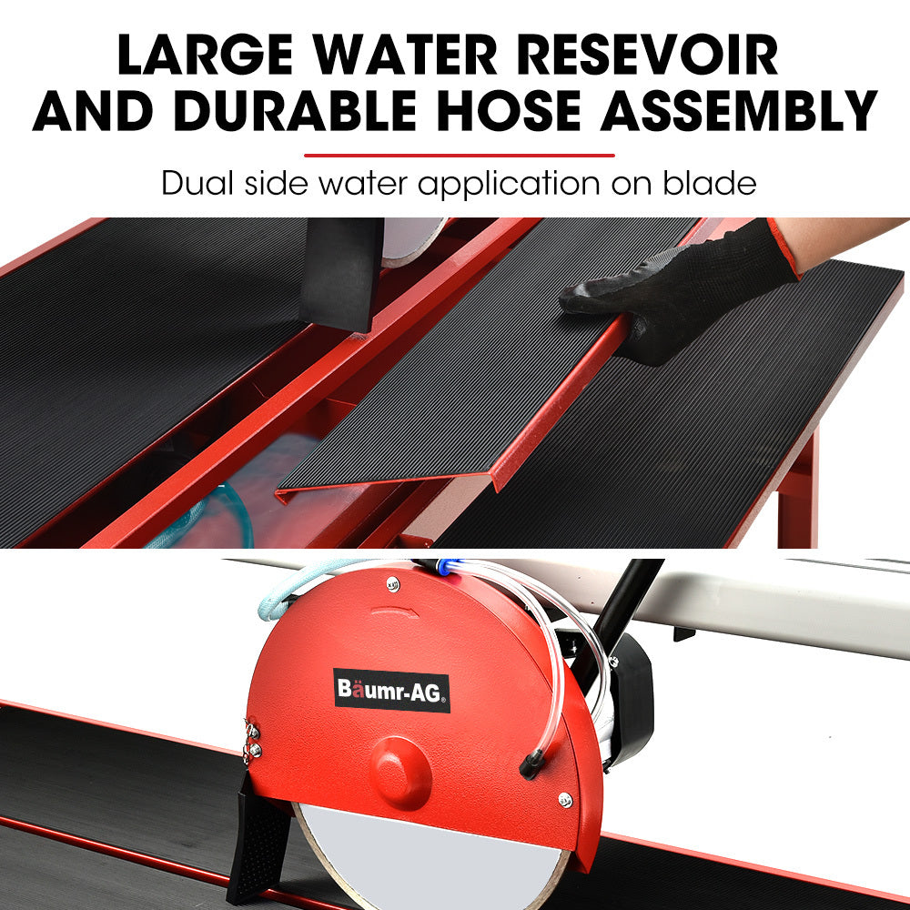 BAUMR-AG 1500W Electric Tile Saw Cutter with 300mm (12") Blade, 920mm Cutting Length, Side Extension Table V219-TILSAWBMRA230